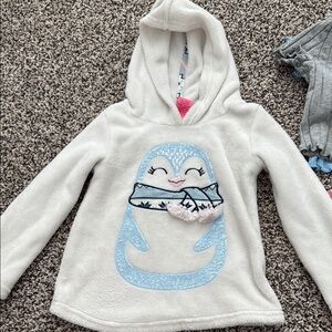 Cozy White Penguin Hoodie for toddler